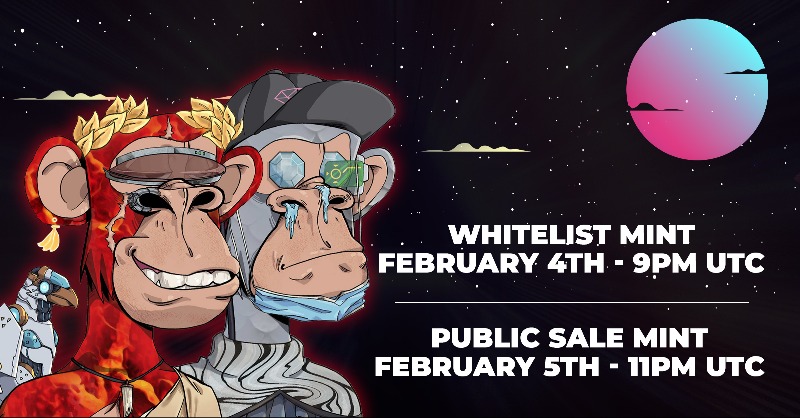 EvolutionApes's tweet photo. Mint price officially available in our discord👀🔥

⏰WL Sale 4th February 9PM UTC
⏰PB Sale 5th February 11PM UTC

Join Our Community👇
https://t.co/aCUpsTN2cq

Follow our page for the latest updates!🤖🌙