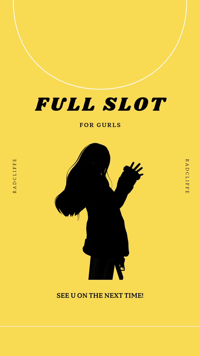 radcliffe_ofc's tweet photo. Sorry, we're full slot for gurls^^ 
But dont worry, boys slots are still available! https://t.co/73e1ShmsLU