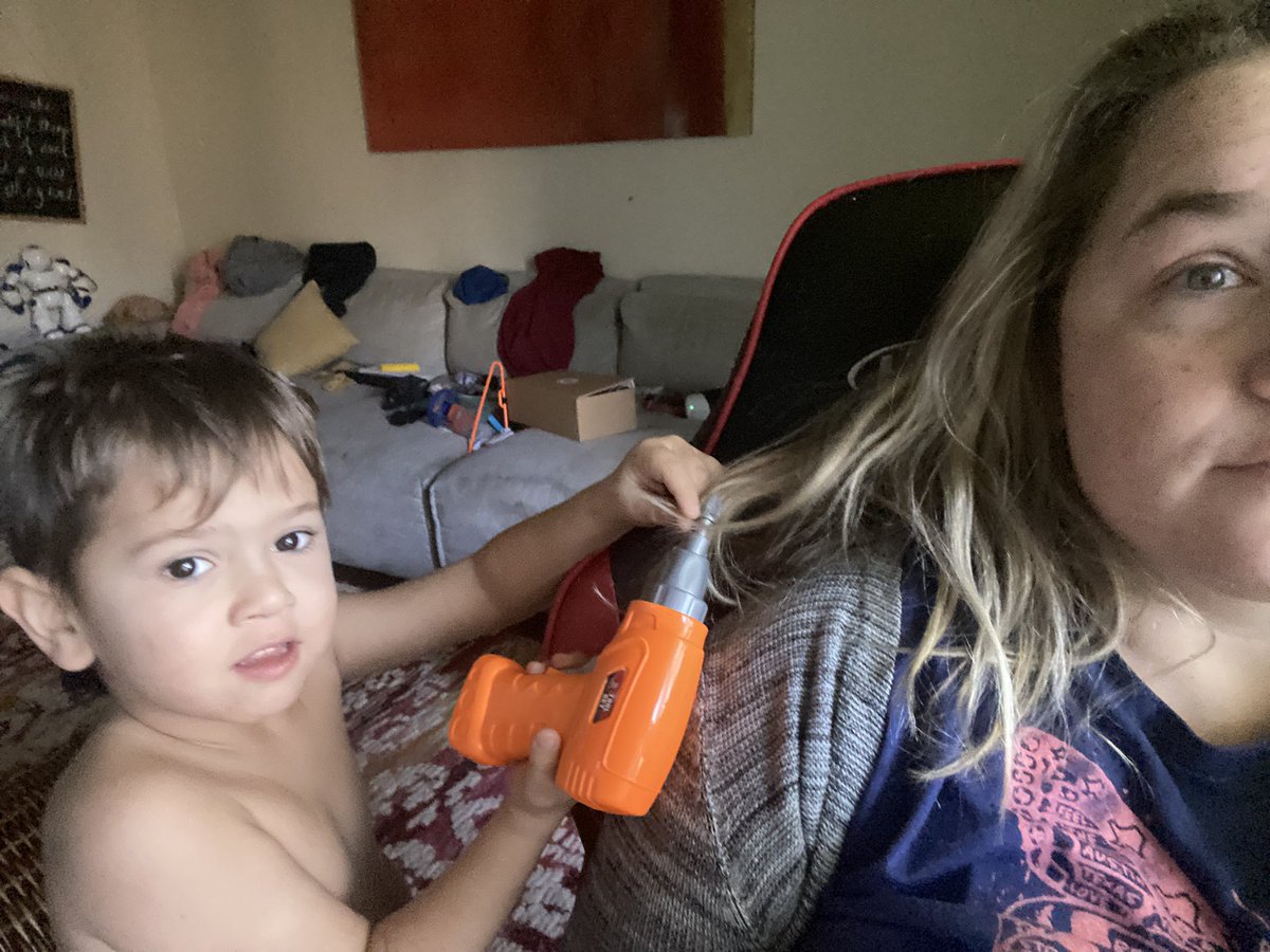 Mermaidinaustin's tweet photo. 1/10 recommend this salon. Cats on the loose and the stylist doesn’t wear clothing. #momlife https://t.co/iAt0Vf5AIF