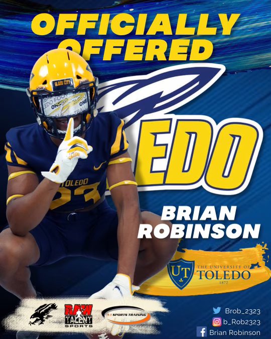 I had a great visit at Toledo. And I’m happy to say I have received my first D1 offer 
@ToledoFB  Thankyou @CoachCandle , @RickyCicconeUT 
@FeedTheNest 
#D1Athlete