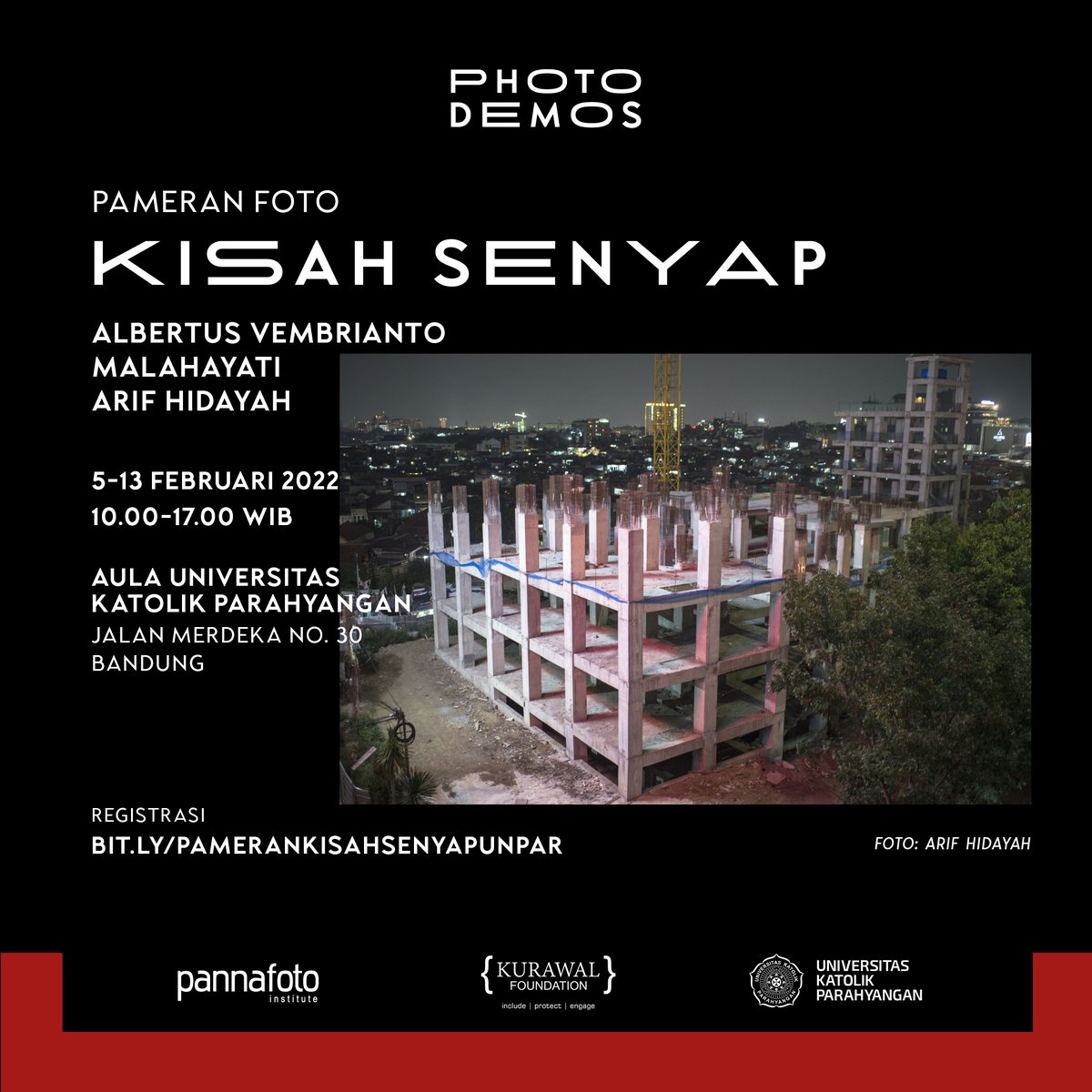 Selamat hari Senin! Pameran Kisah Senyap di Bandung akan segera hadir. Dengarkan kisah-kisah komunitas yang sedang memperjuangkan hak dasar mereka lewat narasi visual dari <a href="/vembriwaluyas/">vembriwaluyas</a> <a href="/dymalahayati/">mala hayati</a> <a href="/arif_danun/">EYEOFGOD</a>.