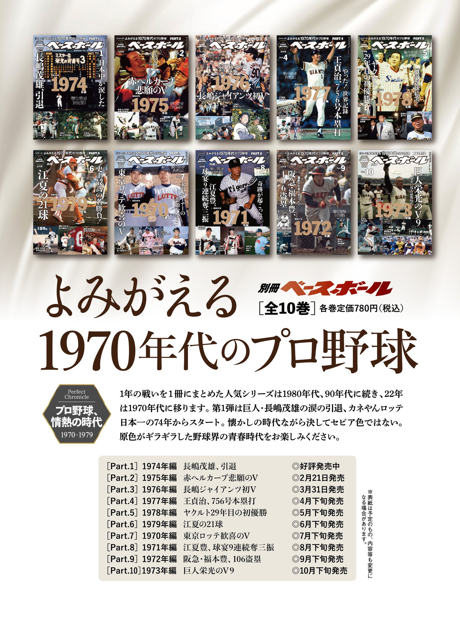 よみがえる1970年代のプロ野球10冊-