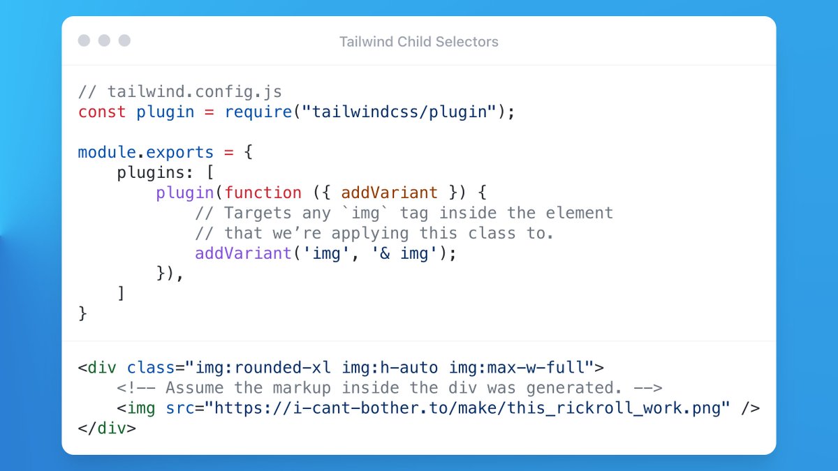 You can add this Tailwind plugin to generate child-selector variants