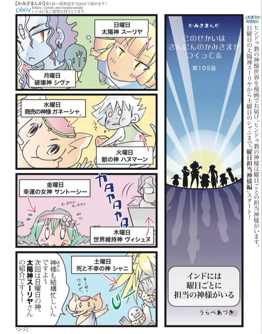 月曜日の神 破壊神シヴァ意味なく今週1週間「曜日担当神様編」をあげていこうかしらね。月曜日はシヴァ神の日。 #インド神話 