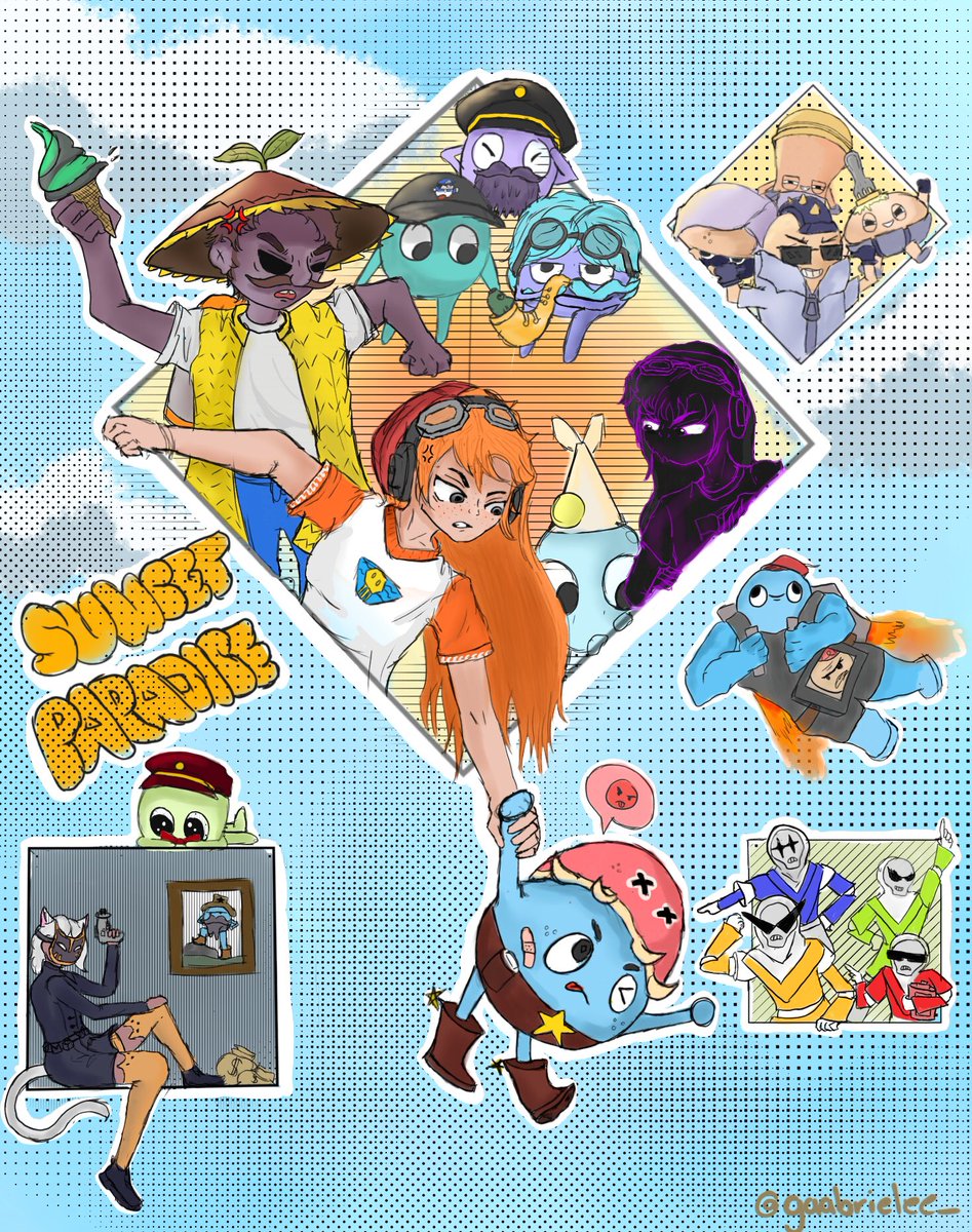 gaabrielee1's tweet photo. So yea I did this drawing about sunset paradise long ago and I just started posting here. Anyways I just really loved this show and it’s jokes ✨@smg4official #smg4fanart #smg4meggy https://t.co/crCSVIrtpq