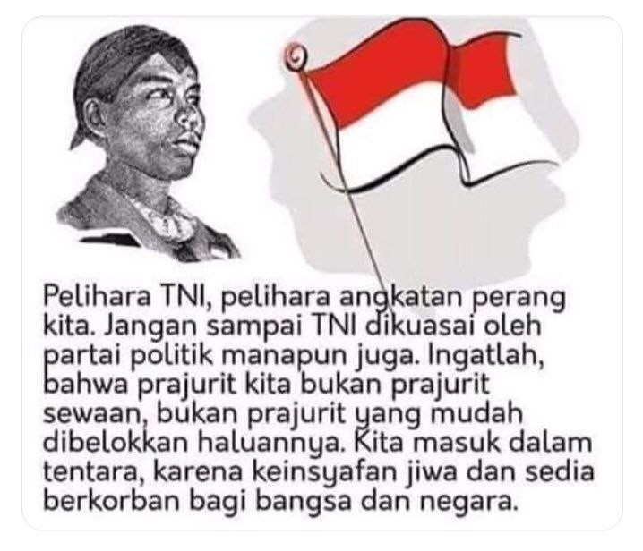 SiTukangUtang0's tweet photo. #DudungTakutTerorisKKB 
#DudungTakutTerorisKKB 
@G_Perubahan
@BFofZlhan
@Di45_1228
@CintaNirmala2
@Daeng_LeoMks
@lutfieltf
@Jokoelie
@Camelaila1
@dedentr
@deabrhedaha
@hitamsays
@mohamma27098515
@tafakkur12
@Jibrud17
@LZulijar
@Kaizan191215
15
INI HRS D INGAT TNI!
TRUTAMA JENDRAL https://t.co/EyMmKJ4vxM