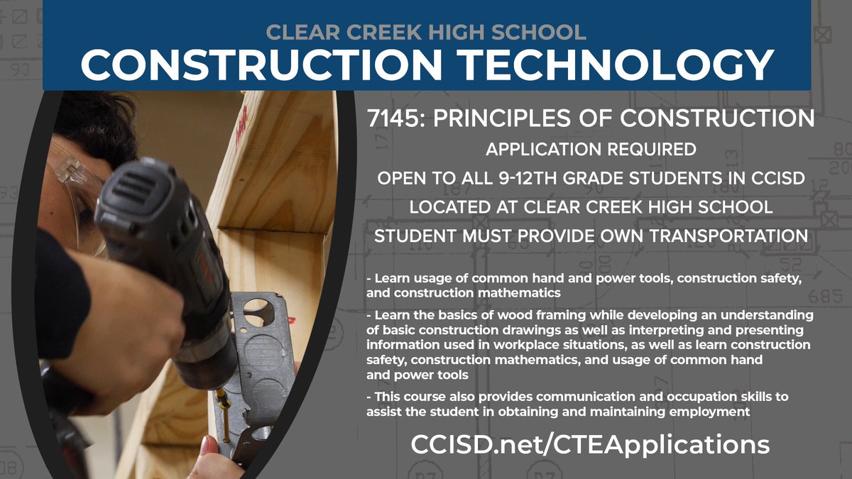 CCISD_CTE's tweet photo. 13 #CTE specialty programs @ClearCreekISD - Applications open now! @ClearBrookHS @CreekWildcats @Clear_LakeHS @CFHS_Knights @ClearSpringsHS @ClearView_HS 
More info and to apply: https://t.co/lBw6Ecwwrn https://t.co/n65HTZp7wA