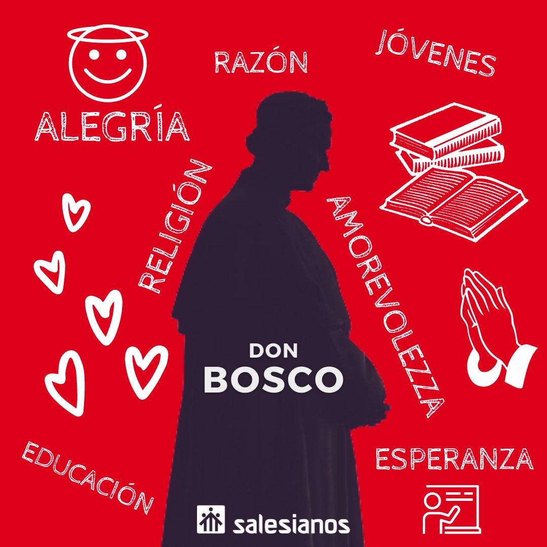 Un nombre lleno de significado para tanta gente en todo el mundo: #DonBosco ❤️

¡Feliz fiesta de San Juan Bosco! 🎉