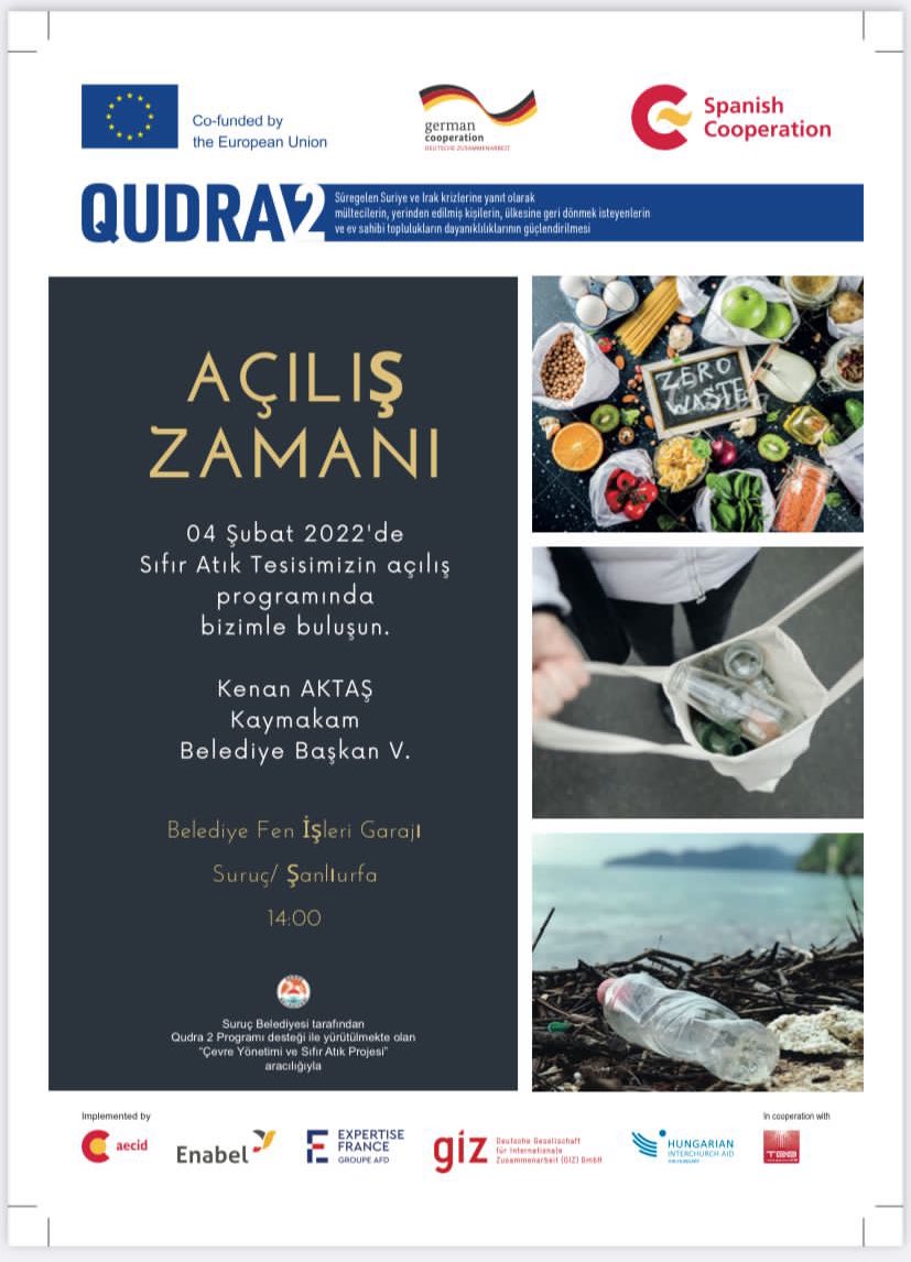 SurucKultur's tweet photo. @QudraProgramme desteği ile yürüttüğümüz Çevre Yönetimi ve Sıfır Atık Projemizin açılışına davetlisiniz…
@csbgovtr 
@Abdullah_Erin47 
@zabeyazgul 
@MetinBaydilli
@mehmetkusnet
@mcanpolatnet
@kenanaktas21 https://t.co/QwgKdWjjlD