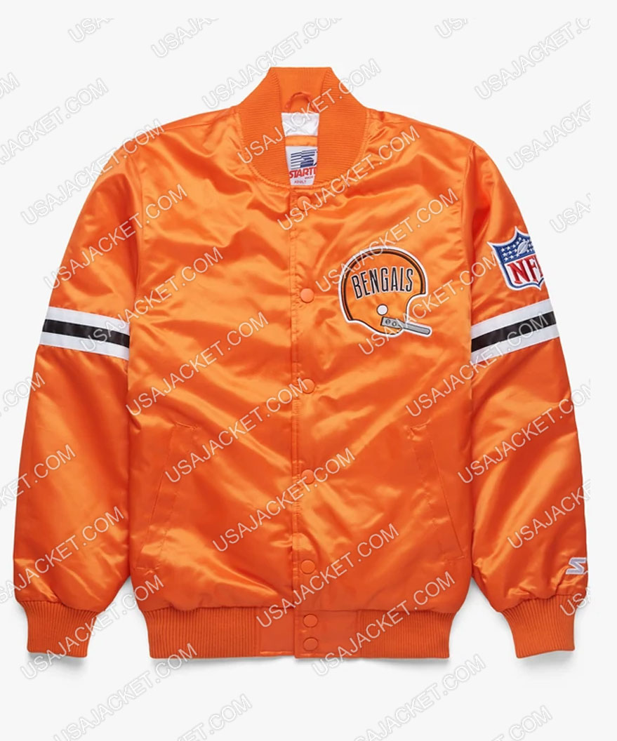 USA_Jacket's tweet photo. #Bengals Starter Jacket
#NFL #Football 
https://t.co/ovRd2H9vUc https://t.co/gl1cPGJPbC