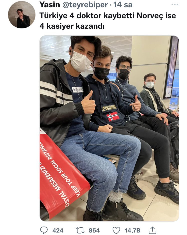 TOrtas's tweet photo. Çok acı çok… doktor olmak için sabahlara kadar ders çalış sonra Norveç e kasiyer olmaya git çok üzüldüm donanımlı gençlerimizi bir bir kaybediyor güzel ülkem https://t.co/f0poj6hqZ3