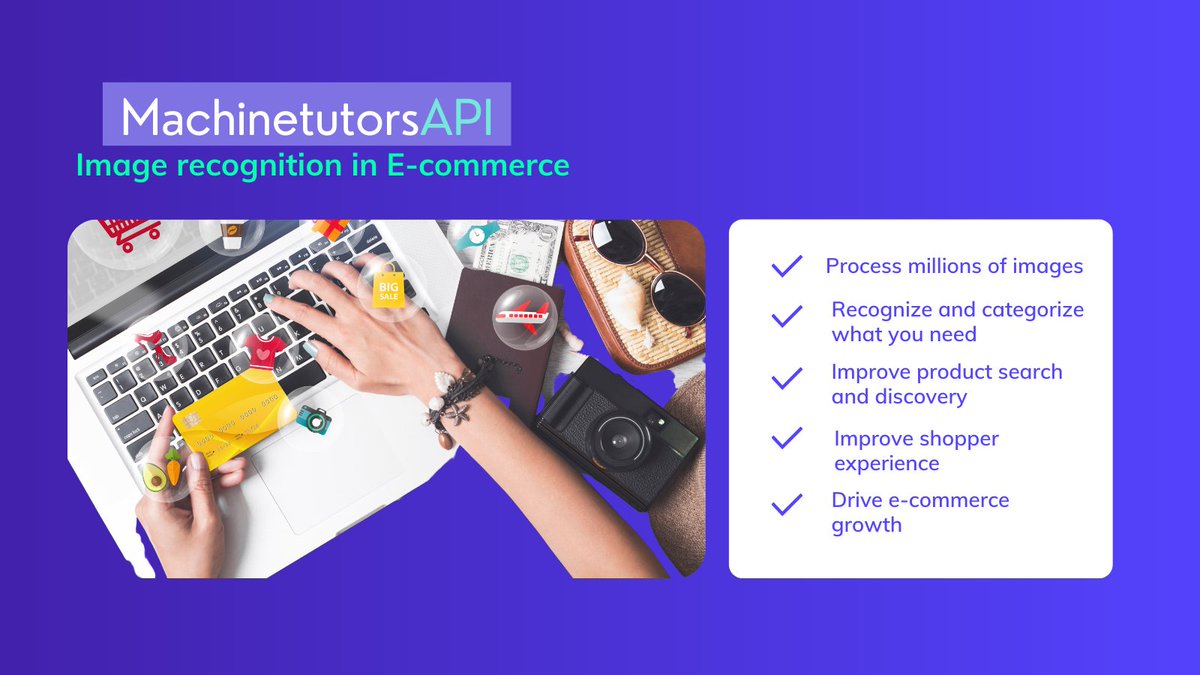 machinetutors's tweet image. #Imagerecognition in #ecommmerce simplifies and improves online product searches, improves shopper experience, boosts conversion rates, ensuring that you remain competitive within your sector. Explore image recognition solutions in e-commerce with #mtAPI. @Machinetutors #AI