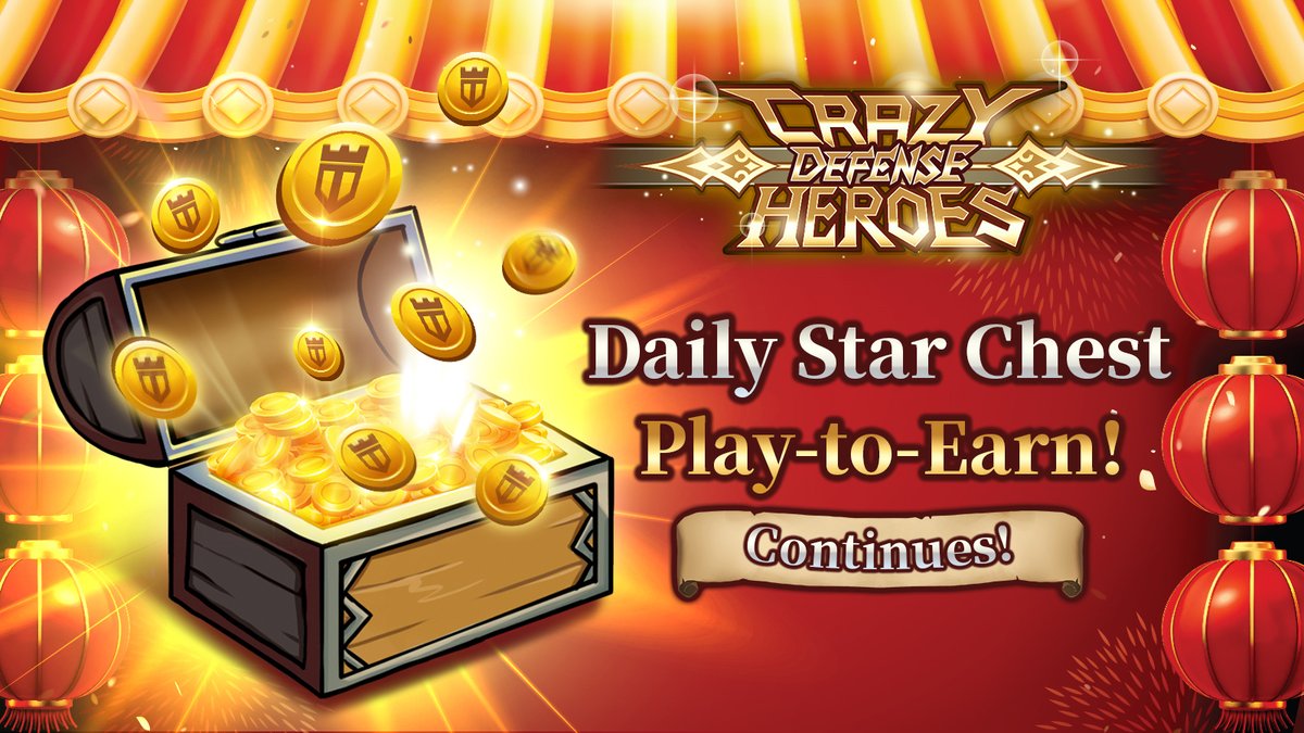 The "Daily Star Chest" play-to-earn campaign will continue in Feb 2022, the more you play, the more rewards you'll get!

Learn More👉 medium.com/tower-token/da…