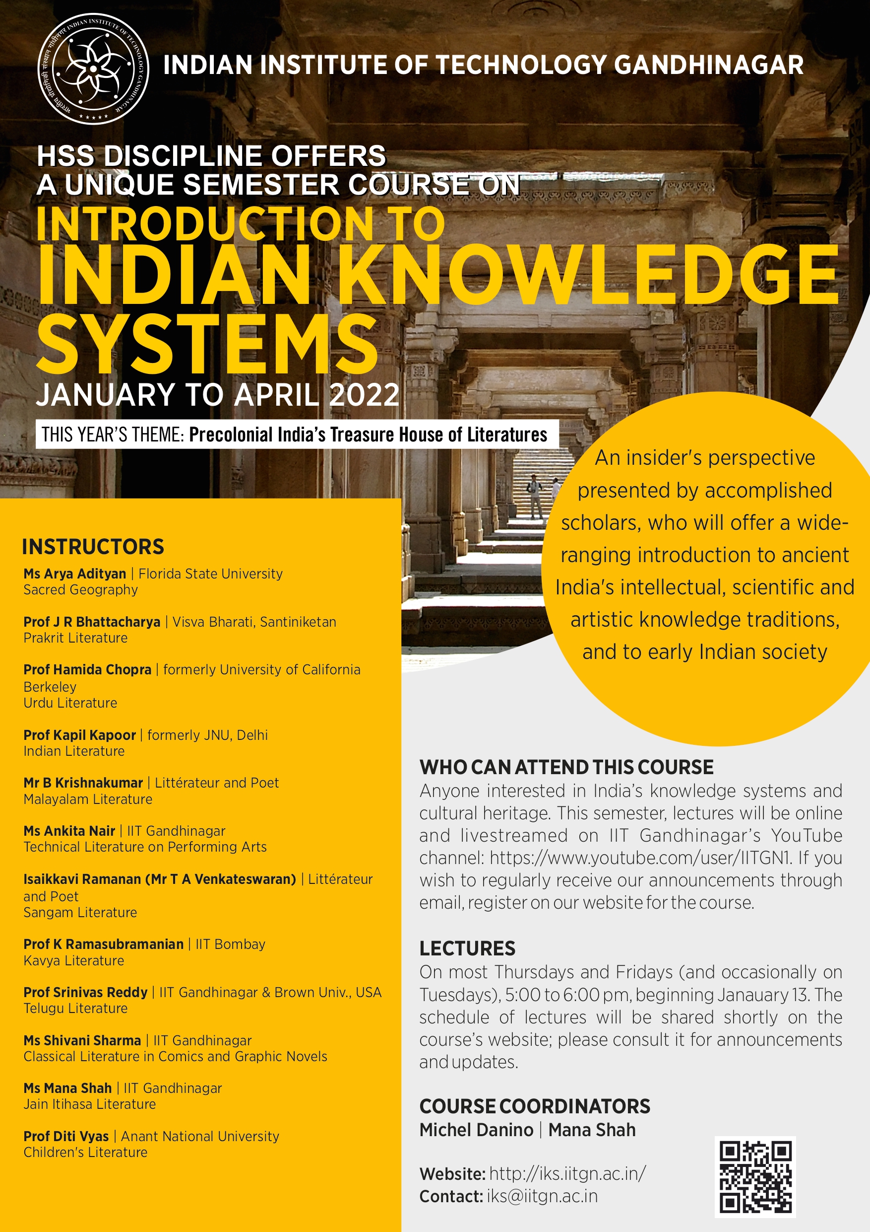 A course on Indian knowledge systems at IIT Gandhinagar