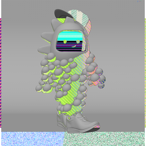 NFT_Clicker's tweet photo. @Imaginary_Ones added some vaporwave visual synthesis https://t.co/91uAL8rcnf