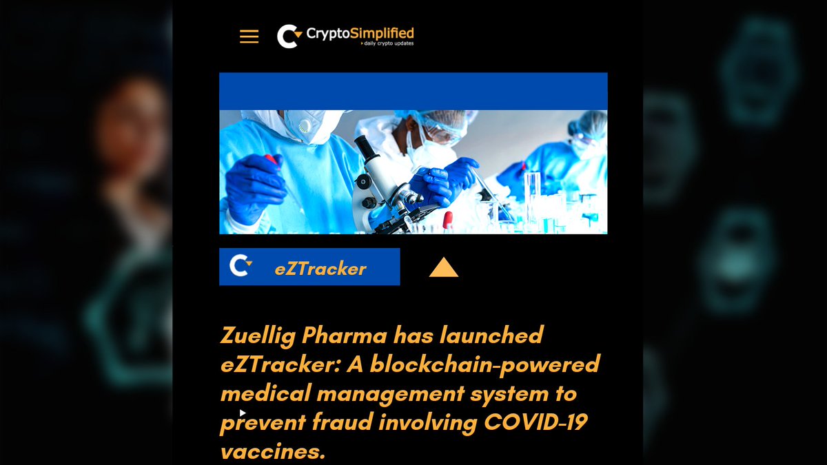 crypto2000news's tweet photo. The Asia-based medical services company #ZuelligPharma has developed a #blockchain  platform to improve its vaccine tracking service and prevent accidents that could compromise the public’s health. https://t.co/Rjx3r6kUIZ