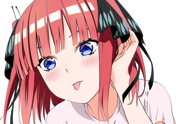 やきぷりんさんがTwitterに投稿した中野二乃(五等分の花嫁)のイラスト。