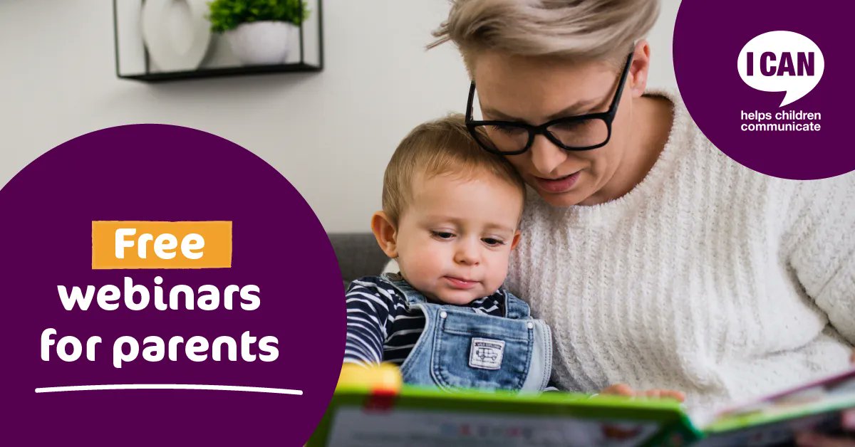 If your child is aged 18 months to 2.5 years and you're concerned about their language development, be sure to join a free TALK parent webinar next month.

📅 9th: Sharing books to develop language
📅 23rd: Using songs and rhythms to develop language

👉 bit.ly/3ozCZ9X