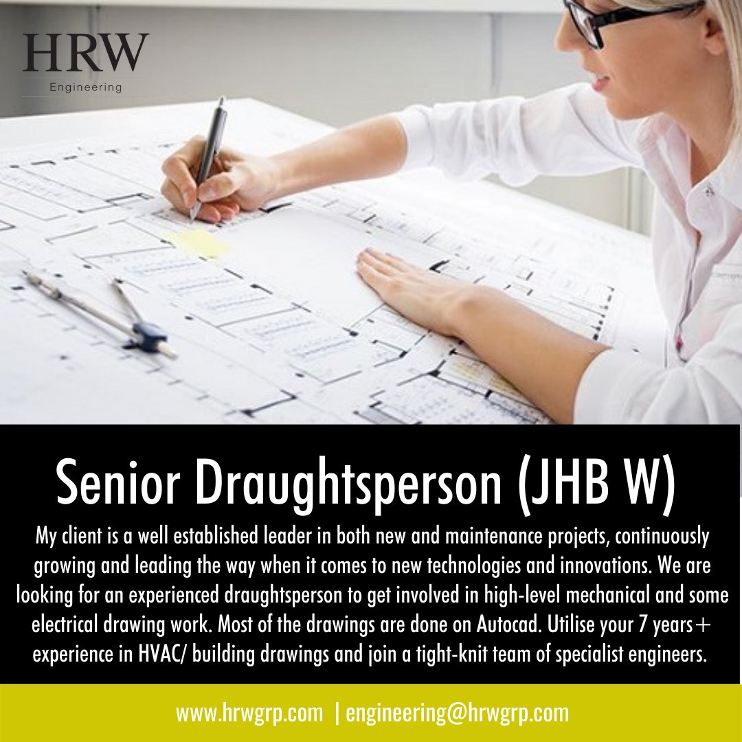 EngineeringHrw's tweet image. We are looking Senior Draughtsperson! 
#engineering #projects #mechanical #electrical #drawing #engineer