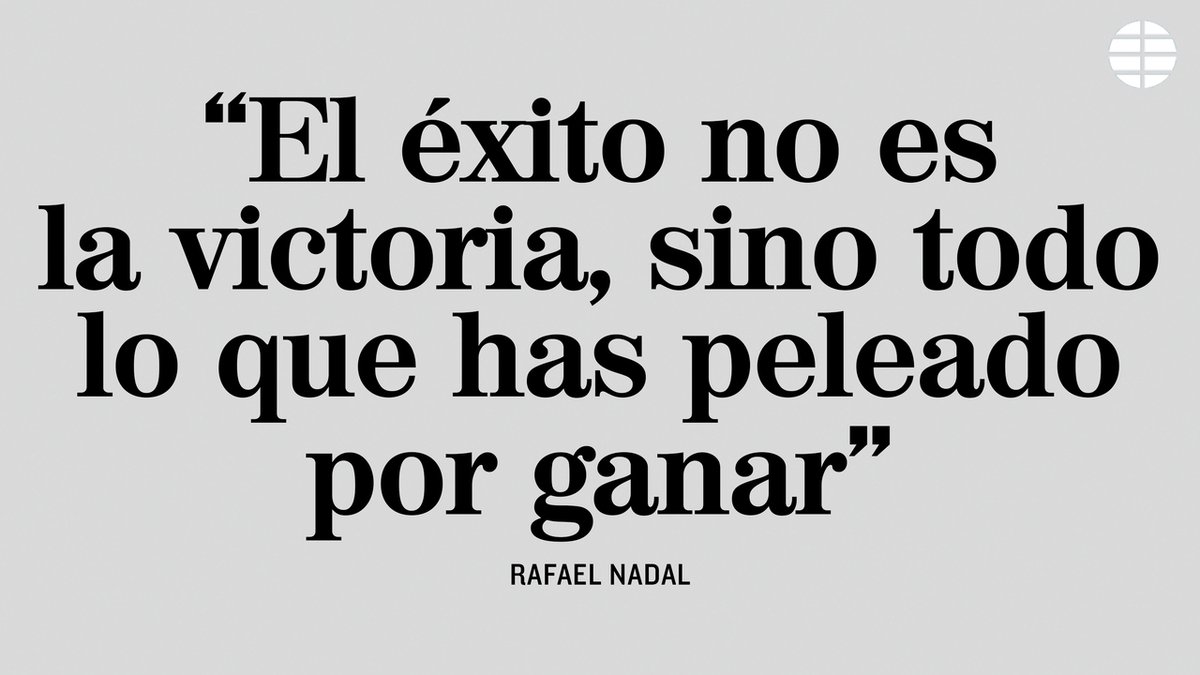 elmundoes's tweet photo. Nuestra frase del día

✍ Rafa Nadal https://t.co/P8sA94faEw