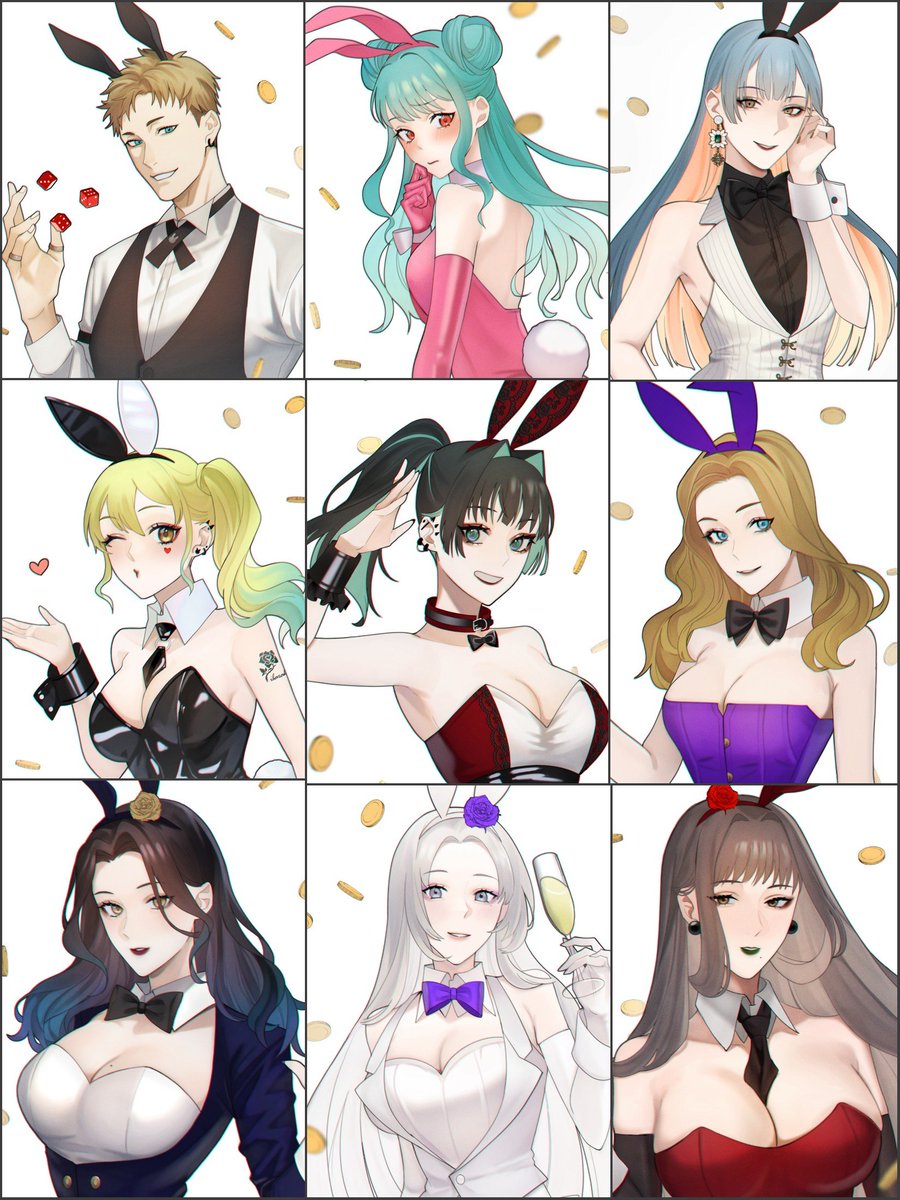 #今月描いた絵を晒そう 
バニーにうつつを抜かしてました 