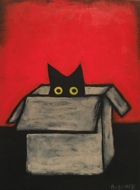 womensart1's tweet photo. Contemorary artist Sherry Rusinack, known for her fun cat artworks #WomensArt #Monday https://t.co/PZXR3RRydP