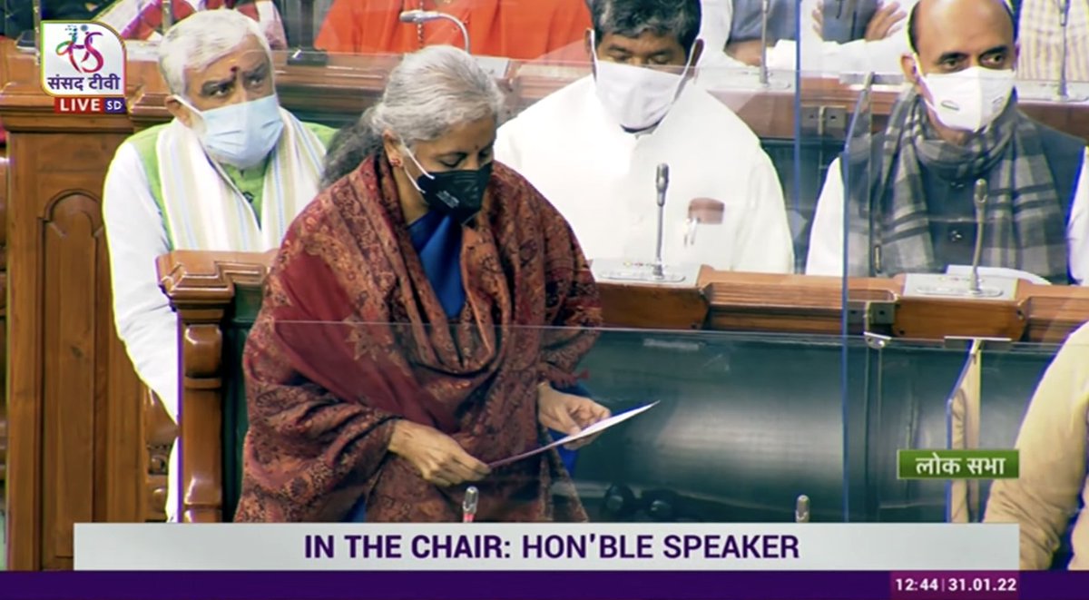 sansad_tv's tweet photo. Finance Minister @nsitharaman tables the #EconomicSurvey 2021-2022 in #LokSabha 

#Budget2022 #BudgetSession2022 
@FinMinIndia @LokSabhaSectt https://t.co/h9TISrbuu3