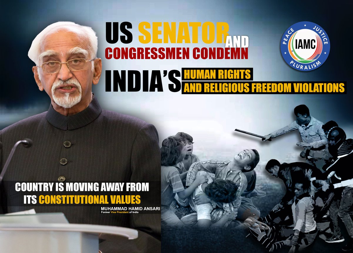 NylaUshaa's tweet photo. US Senator and Congressmen Condemn India's Human rights and Religious freedom Violations | Country is Moving away from its Constitutional Values | Muhammad Hamid Ansari | #MondayMotivation #mondaythoughts https://t.co/XJXSCGUlan