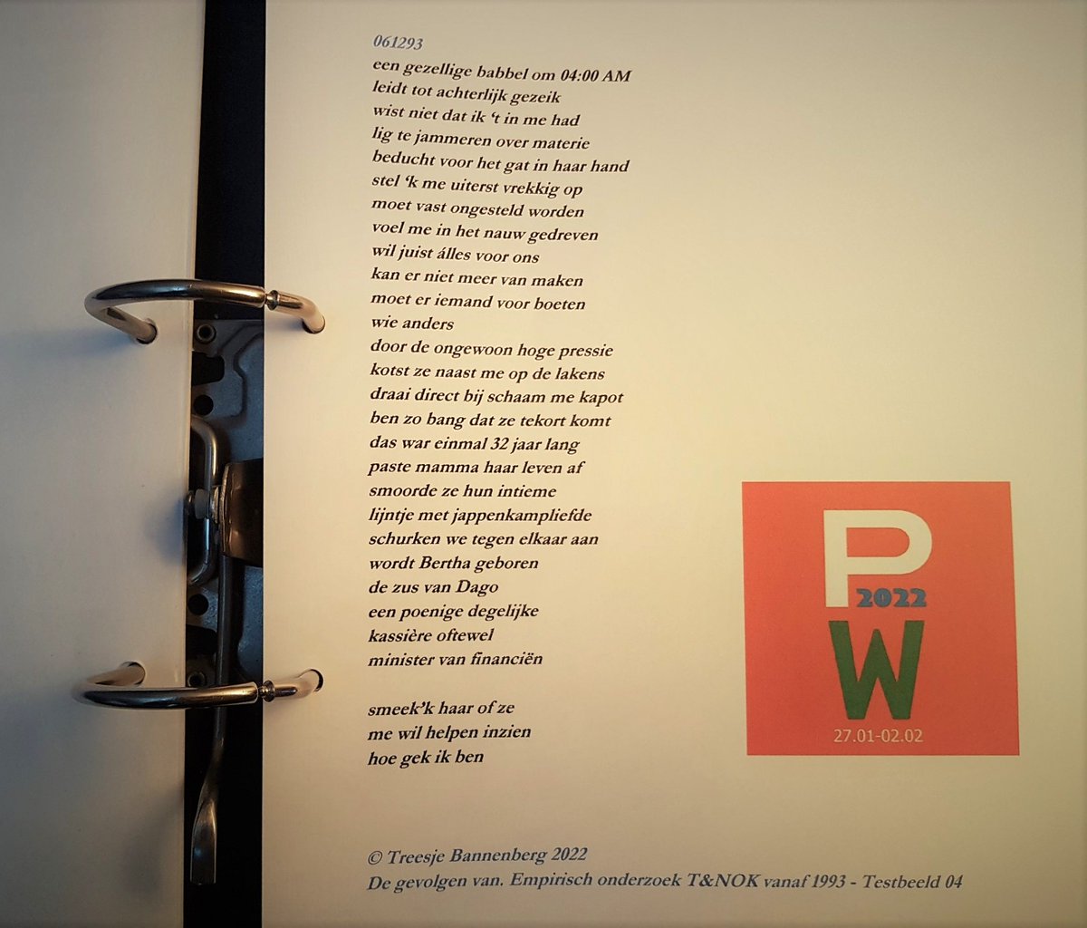 TreesjeB's tweet photo. #Poëzieweek 2022 5/7 met elke dag een bijdrage van NOK&T uit '93 '94
De "POEMS", zoals ik ze noem, gaan over de gevolgen van vroegkinderlijk #seksgeweld, een vooruitblik op deel vier van de #TestbeeldReeks #empirischonderzoek #hetbegin van T&NOK's heling 1993-1999 https://t.co/kQRHzR292v