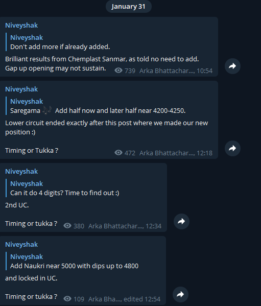 niveyshak's tweet image. Timing or Tukka ? 
- Saregame reversed from a series of LC
- Deepak Fertilizer new ATH 
- Naukri UC (told to add few days back)
- Chemplast reversed, bottom fishing ?

#todfod