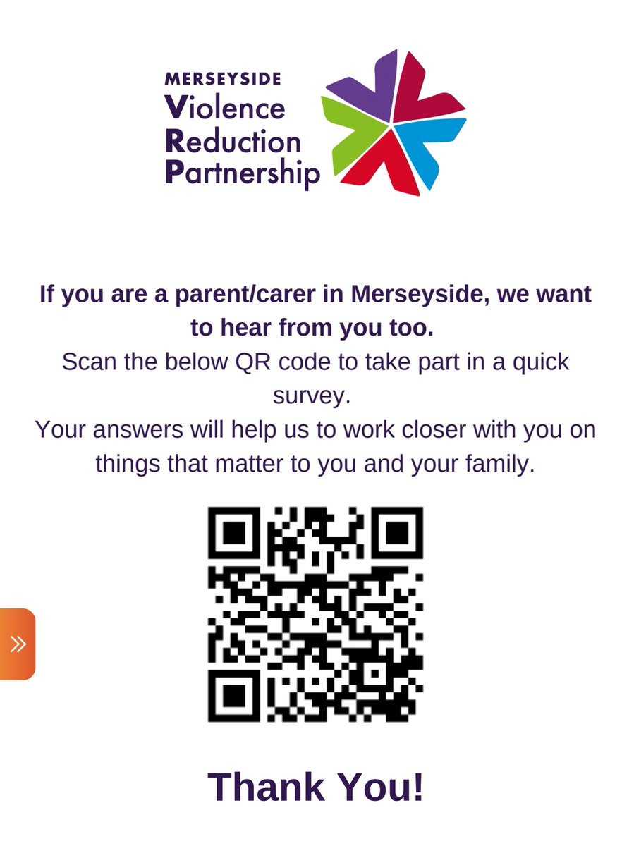 LeadershipASFA1's tweet photo. If you are a parent or carer, or aged 13-25, Merseyside's violence reduction partnership want to hear from you. Please see the posters below to complete a short survey. @ACADEMYSFA https://t.co/Fip97ZG50u
