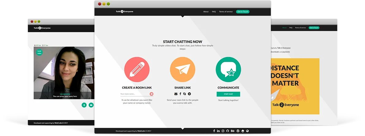 riffpoint's tweet photo. Our projects: t2e is a simple voice, video, and text chatting web application for everybody. t2e is built using #WebRTC, a web standard for real-time communication.
Find out more: https://t.co/cfjd7Thu1w
#riffpoint #webcodin #voicestreaming #videostreaming https://t.co/JncHfAIehk