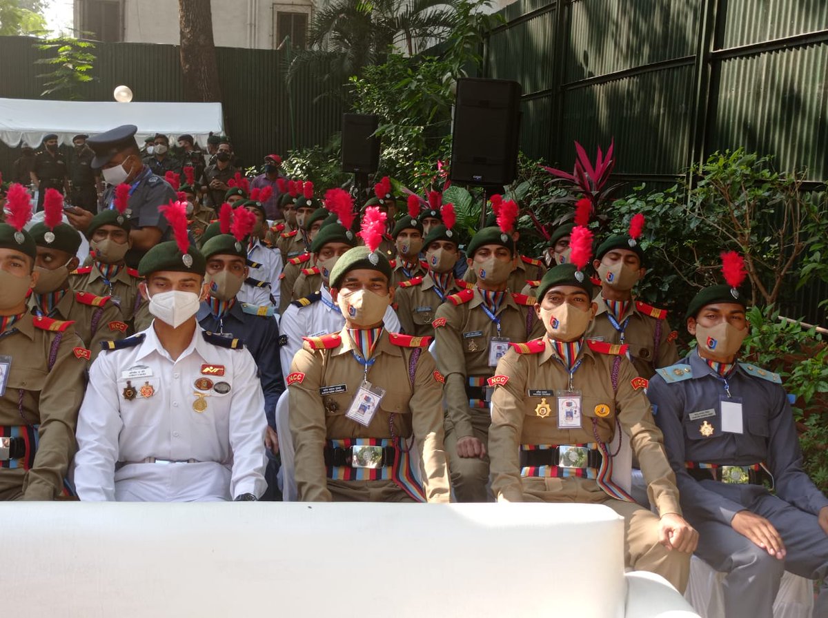 NCC_IIT_Bombay's tweet photo. Jai Hind!
The contingent of NCC Dte Mah bagged the first position in RDC 2022. The hon'ble Minister of Sports Shri Sunil Kedar with Maj Gen YP Khanduri and Gp Cdrs felicitated the Victorious contingent.
@ncc_dte
@HQ_DG_NCC
@mumbai_group
@DefPROMumbai
#RepublicDayParade2022 https://t.co/8W0dcTVSRi