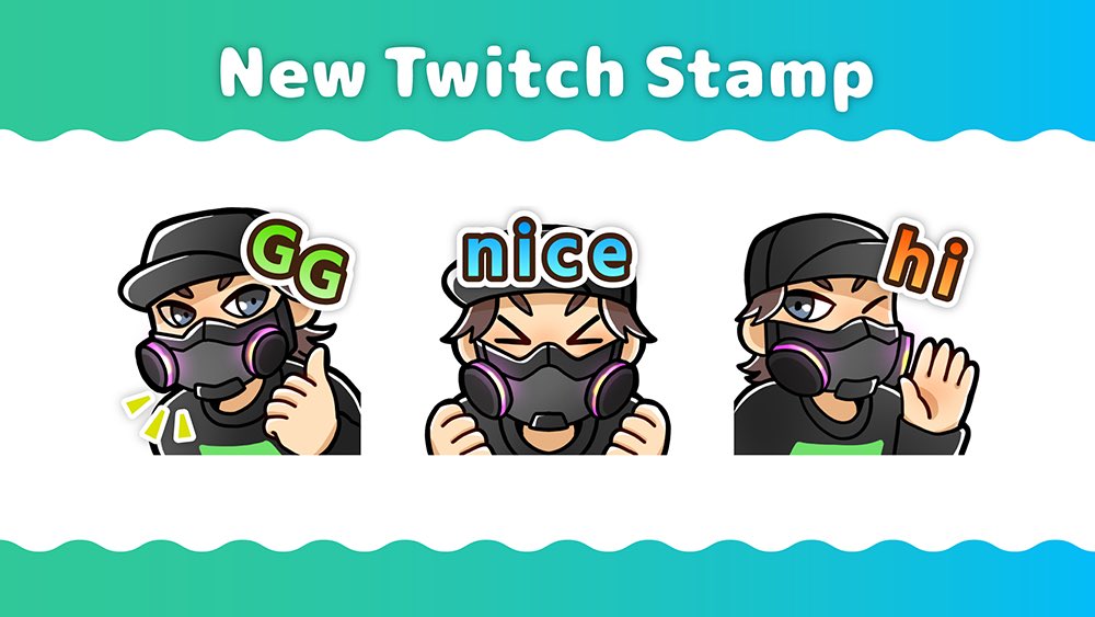 Twitter এ ゆーすけです Twitch あ さっきtwitchスタンプ作ってもらった方のタグ付け忘れてたんで 再up ココナラで Yuzi Iii 様に描いて頂きました タイミング的にもちょうどアフィ化達成出来たのでよかった みんなサブスクスタンプ使ってねー