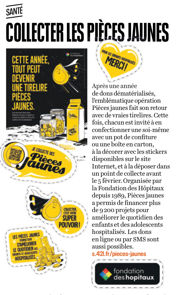 walterthom's tweet photo. Plus que quelques jours pour participer à l’opération pièces jaunes pour les enfants et adolescents hospitalisés. #valuelife @piecesjaunes  https://t.co/d3wEPubQqe https://t.co/YDBkMU19Tk