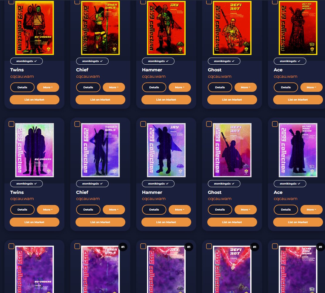Who doesnt like Virtuosos (mythics) 

special shout out to the Atomikings 2099 top pack crackers!! 

<a href="/KaiserGunzz/">Kaiser | RCADIA | Kaiser.root | @RCADIAHQ</a> <a href="/btaack/">Btaack</a> <a href="/niftycollective/">Nifty Art Collective</a> <a href="/MoistZombie/">Moist Zombie</a>  and <a href="/Jay_WyldKard/">Jay</a>

i cant thank you guys enough for the support 
<a href="/WAX_io/">WAX</a> #nfts #community