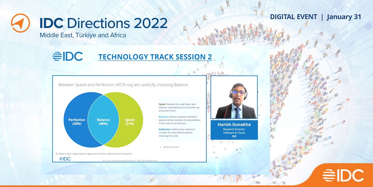 Between #speed and #perfection, organizations in the META region are carefully choosing #balance | Harish Dunakhe, Research Director, Software &amp; Cloud (META), <a href="/IDC/">IDC</a> <a href="/HarishdunakheI/">HarishIDC</a> #IDCDIRECTIONSMETA #IDCDigital