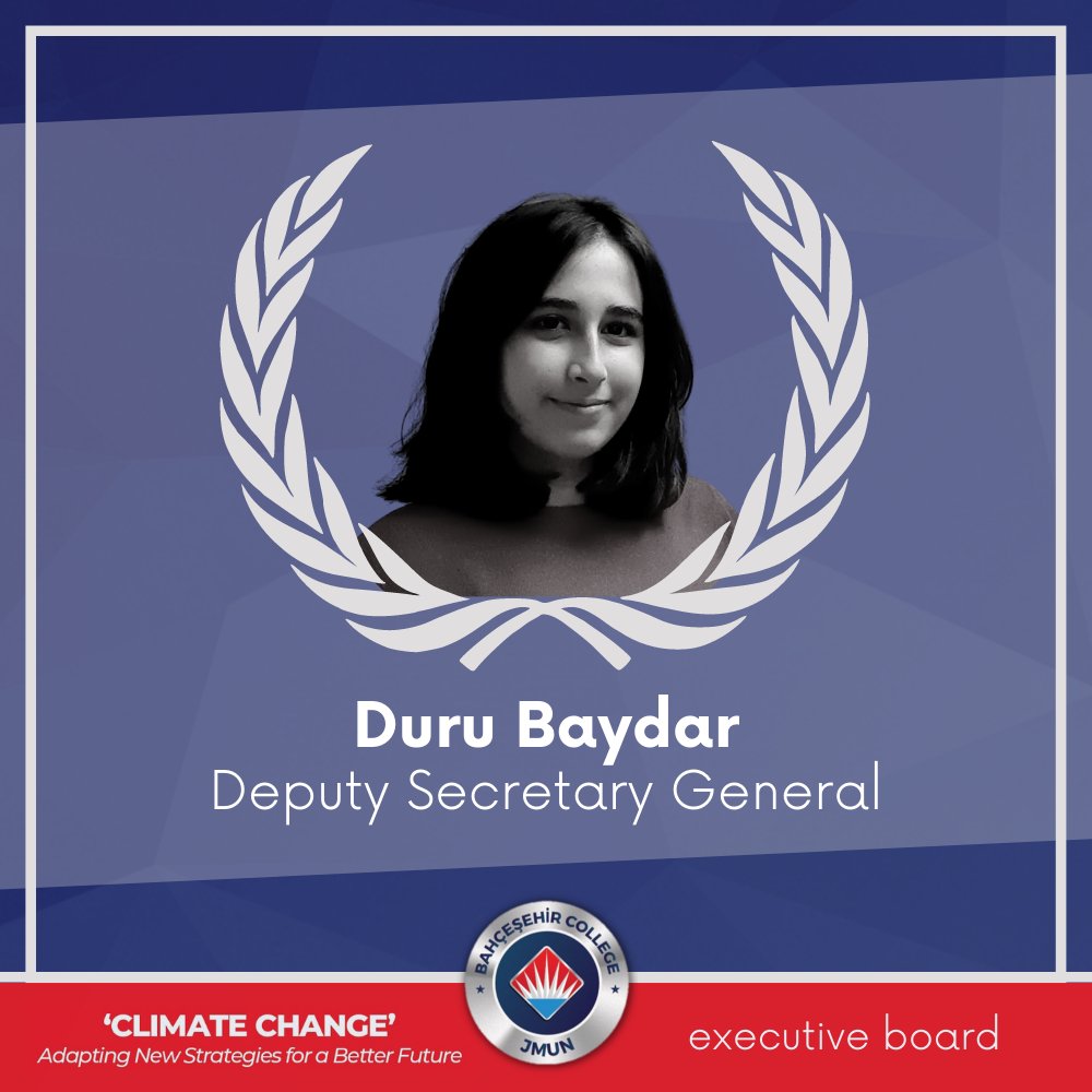 bkjmun22's tweet photo. Meet our executive board!

Our Deputy Secretary General Duru Baydar

See you on March 11-12-13! #BKJMUN22 https://t.co/QY0UK66CWq