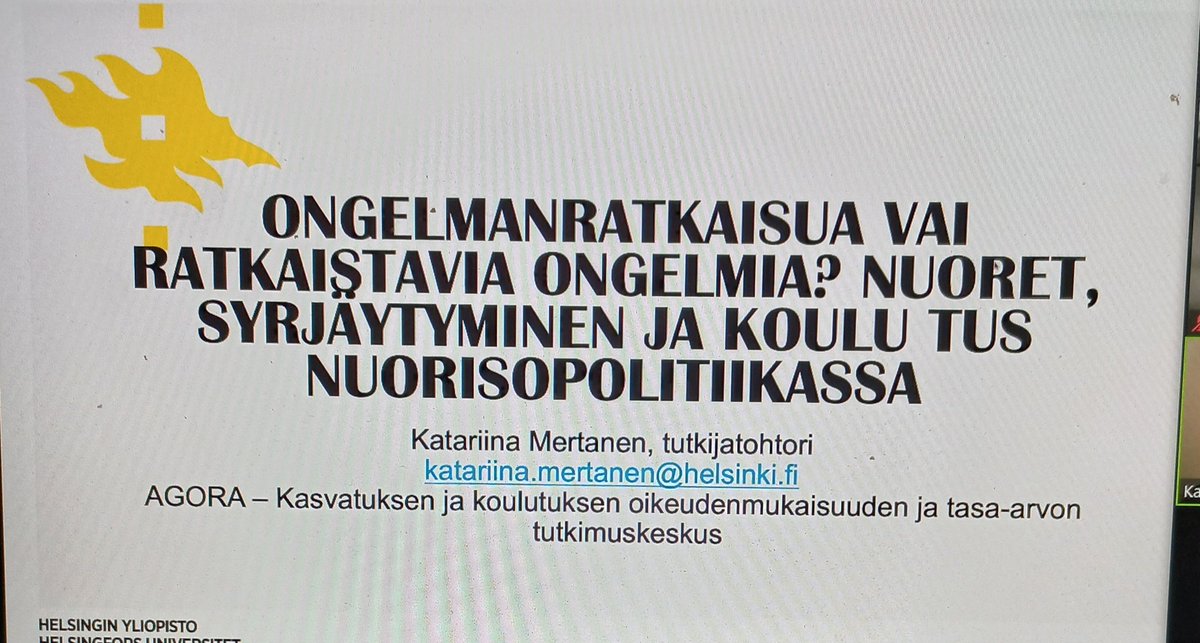 KristiinaBrunil's tweet photo. Valta-kurssilla tänään upea tutkijatohtorimme @katamertanen! @Saaravaini https://t.co/JypHauoo4d