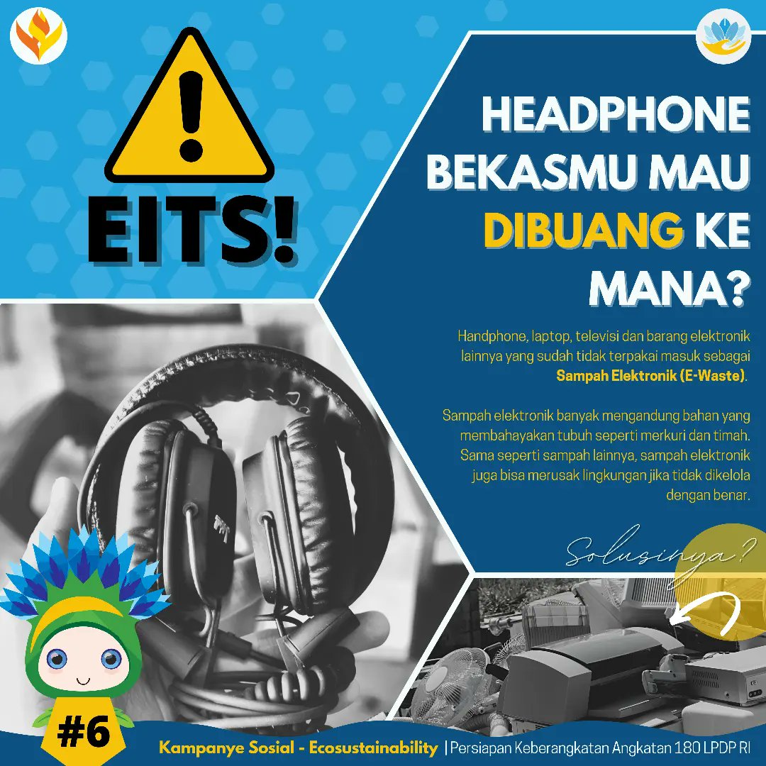 naad_da's tweet photo. Jangan membuang sampah elektronik secara sembarangan. Limbah elektronik mengandung campuran zat yang berbahaya bagi kesehatan dan juga lingkungan. 
Mari jaga diri, mari jaga bumi!
 
Padma Wijaya for Eco-sustainability
@lpdp_ri @pk180lpdp
#DiriUntukNegeri https://t.co/zV94zwRu1k