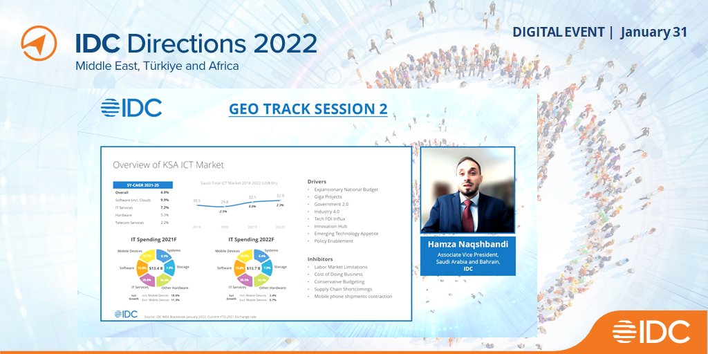 GEO Track: Unlocking the potential of DX opportunities in #SaudiArabia | Hamza Naqshbandi, Associate Vice President – Saudi Arabia and Bahrain, <a href="/IDC/">IDC</a> <a href="/HamzaNaqshbandi/">Hamza Naqshbandi</a> #IDCDIRECTIONSMETA #IDCDigital