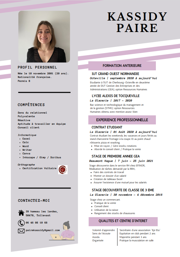 📣 [RECHERCHE STAGE ] 📣

Bonjour cher réseau !

Étudiante en DUT Gestion des Entreprises et des Administrations option Ressources Humaines à Cherbourg, je suis actuellement à la recherche d'un stage dans le domaine des ressources humaines.

#entreprise #recherche #stage #RH