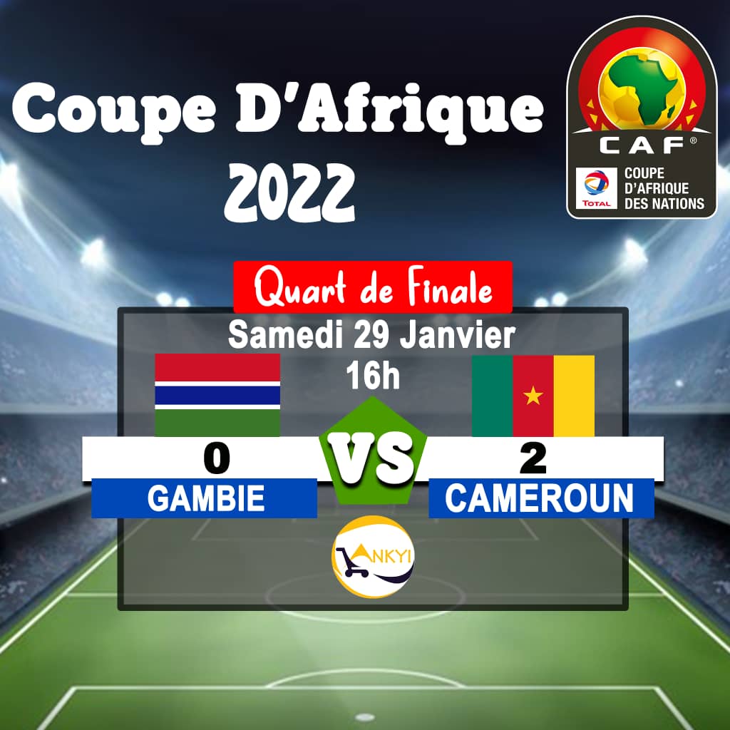 AnkyiShop's tweet photo. 🥳⚽ #CAN22 Vivez les moments fort avec Ankyi⚽🥳
Qualification pour la demi-finale
🔥 Victoire Cameroun Contre la Gambie🔥
🔥 Victoire du Burkina Faso Contre la Tunisie🔥 https://t.co/9OpKBrdLpE