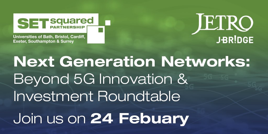 S100Club's tweet photo. New online roundtable event with @setsquared &amp; JETRO showcasing the next generation of communications. Hear from opportunities across their respective networks of entrepreneurs, innovators, investors &amp; corporate partners. #NextGenComms #5GNetworks https://t.co/PQafYWTtRD https://t.co/WLlT6Ln98h