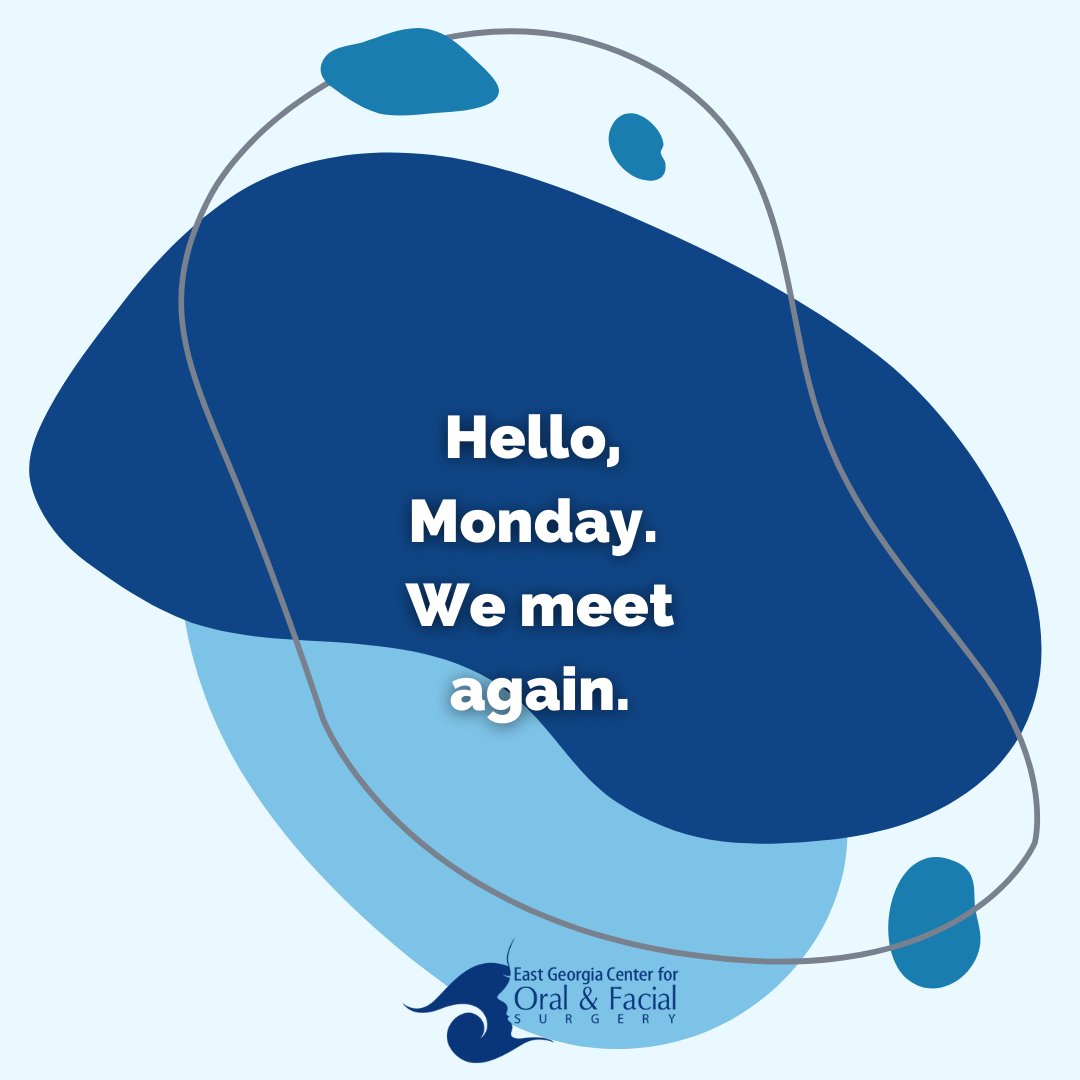 EGaOralSurgery's tweet photo. Hello, Monday. It's a new week. It's a new day. Get after it! 💪 

#statesboro #swainsboro #eastgeorgia #oralsurgery #mondaymotivation https://t.co/XTsdegd4XC
