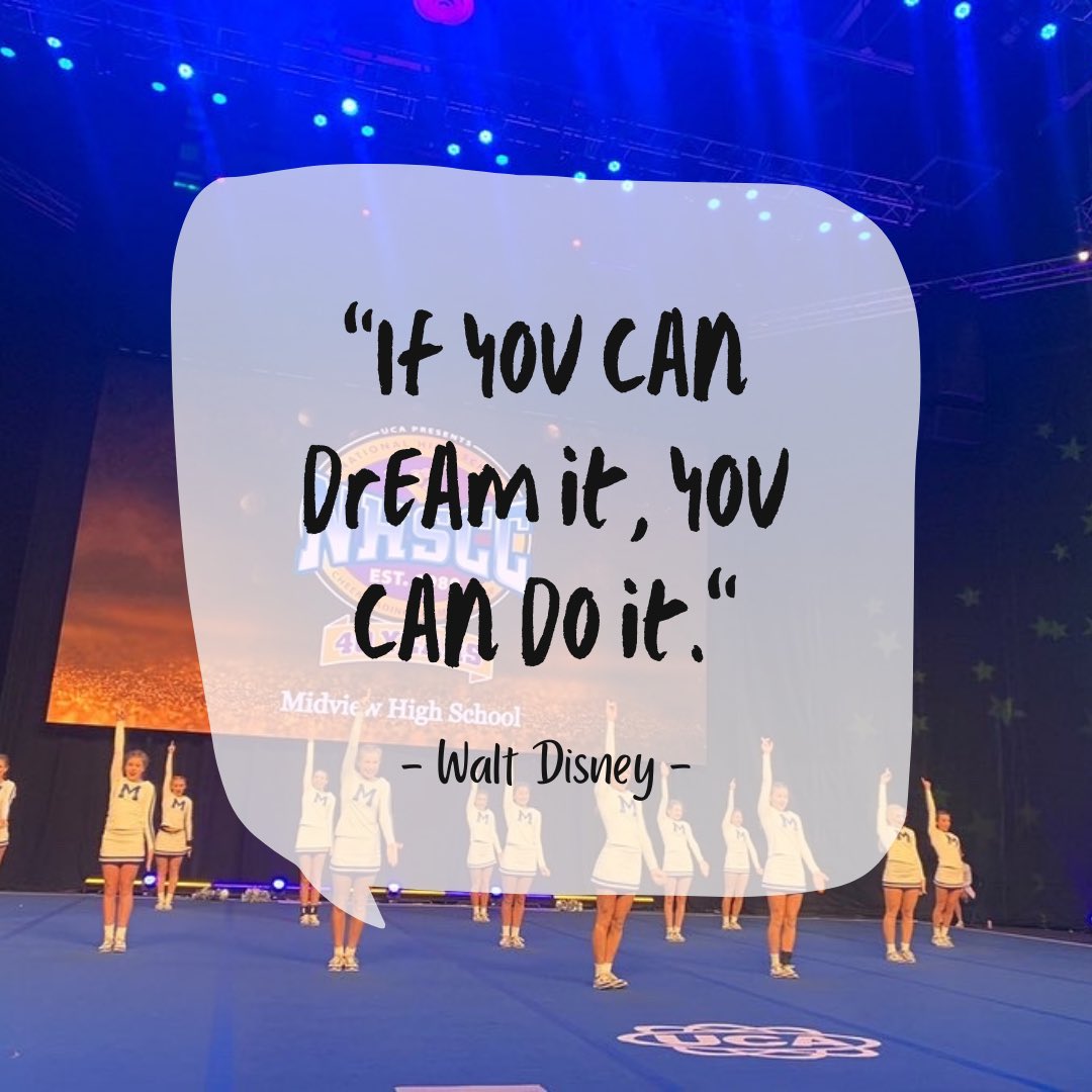 9 days until we are Disney Bound for UCA Nationals! Let’s finish strong. #RTTC #AnchorDown ✈️🏰🐭