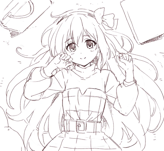 実はハノンちゃんは去年からいくつかラフ描いてたんだけど、自分の中でなかなか「これっ!」って感じに行かなくてお蔵入りになってたのもある… 