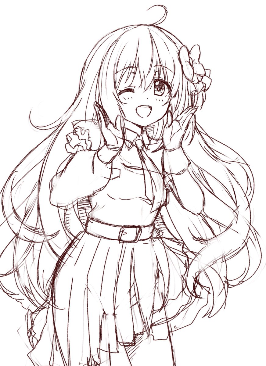 実はハノンちゃんは去年からいくつかラフ描いてたんだけど、自分の中でなかなか「これっ!」って感じに行かなくてお蔵入りになってたのもある… 