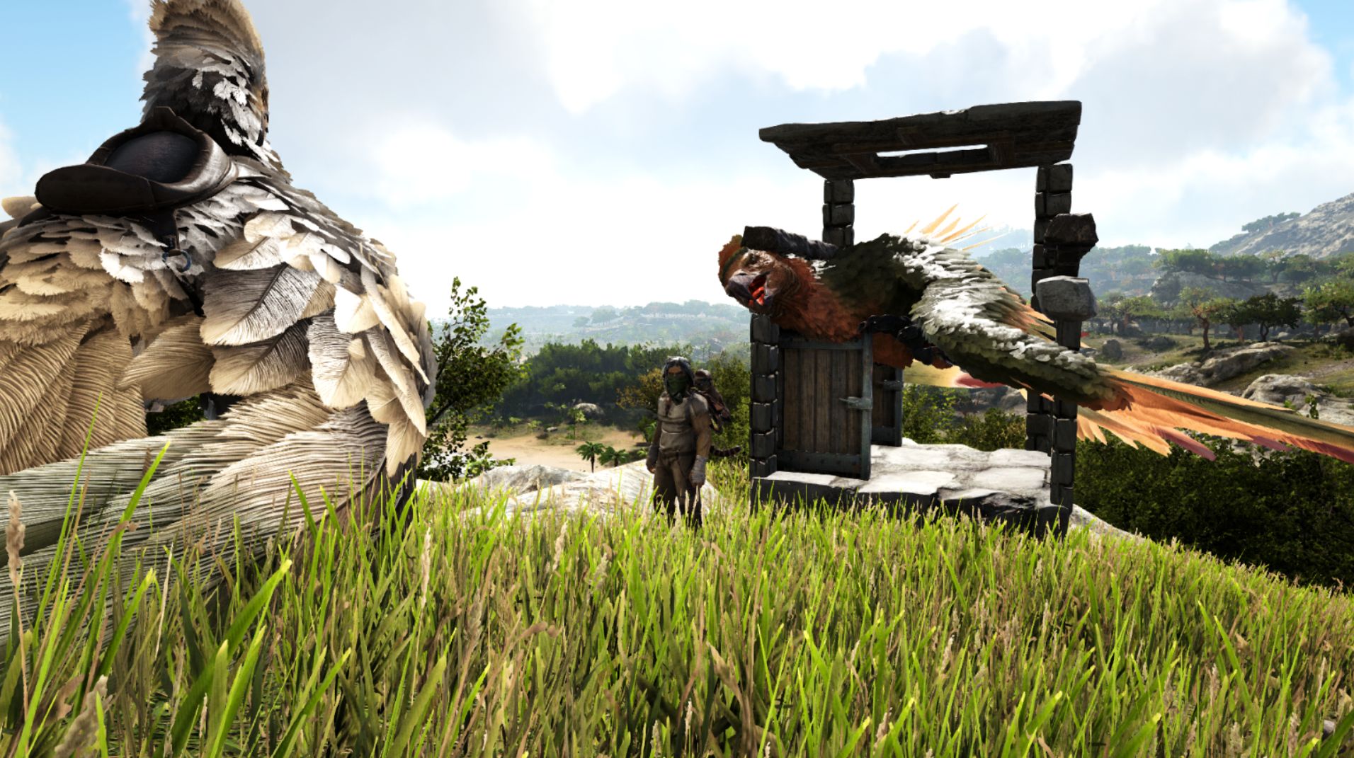 Redaugust なー Arkやってて よくない癖だなあ と思うこと 高レベ恐竜を片端からテイムしてしまうこと ベテランさんは 倒せばいいやん エサ代もかさむでしょ って言う でも倒すのかわいそうでできない 結果 拠点内は恐竜だらけ スクショは