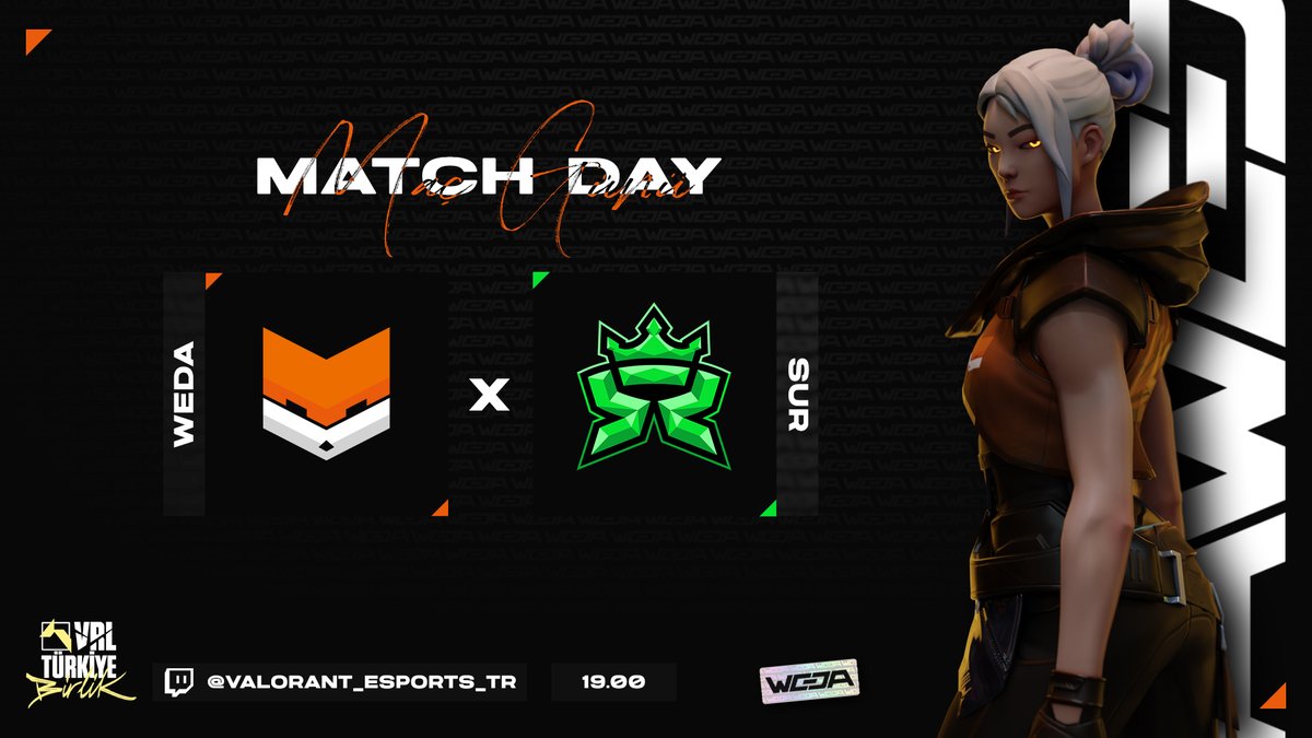 Weda Esports (@wedaesports) on Twitter photo VRL Türkiye: Birlik C Grubu Kapalı Elemeleri'nde Son Maç! Kazanan, lige katılma şansını sağlayan 7. takım olacak! 👀 Rakibimiz <a href="/e_surreal/">Surreal Esports</a>
Haydi Takım 🔥
🕖19.00
📺twitch.tv/valorant_espor…
#WEDAWIN #WEDA #VALORANT #ESPORTS VRL Türkiye: Birlik C Grubu Kapalı Elemeleri'nde Son Maç! Kazanan, lige katılma şansını sağlayan 7. takım olacak! 👀 Rakibimiz <a href="/e_surreal/">Surreal Esports</a>
Haydi Takım 🔥
🕖19.00
📺twitch.tv/valorant_espor…
#WEDAWIN #WEDA #VALORANT #ESPORTS